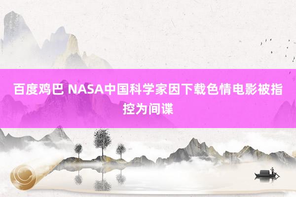 百度鸡巴 NASA中国科学家因下载色情电影被指控为间谍